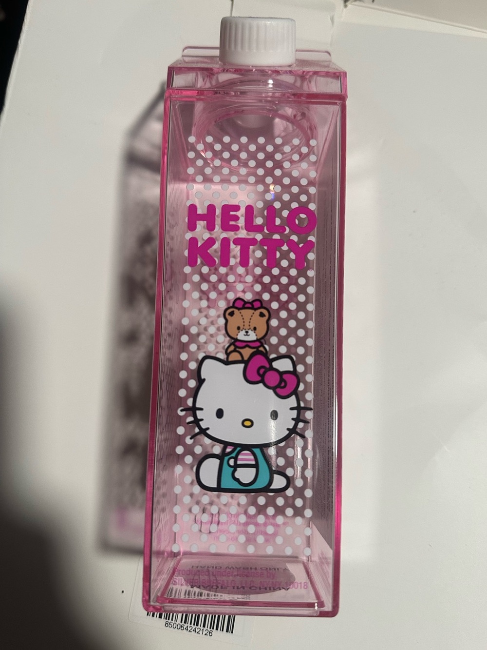 Sanrio hello kitty plastic milk carton
